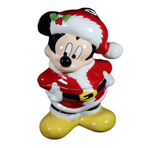 Zrike Brands Mickey Mouse Santa Christmas Canister Cookie Jar
